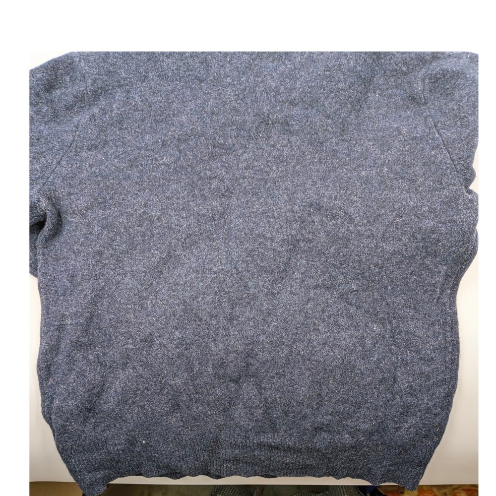 J.Crew 100% Lambs Wool Navy Crewneck Sweater Preppy Coastal Quiet Luxury Small - Picture 6 of 7
